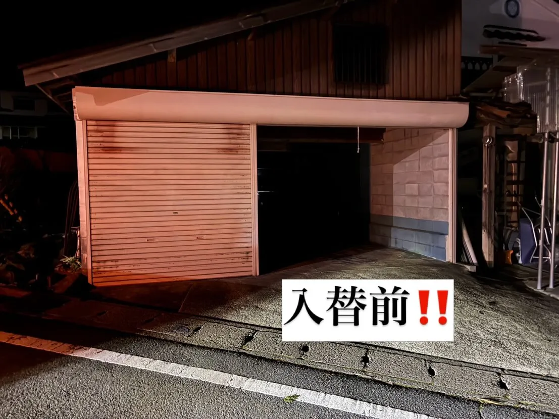 シャッター入替工事👷