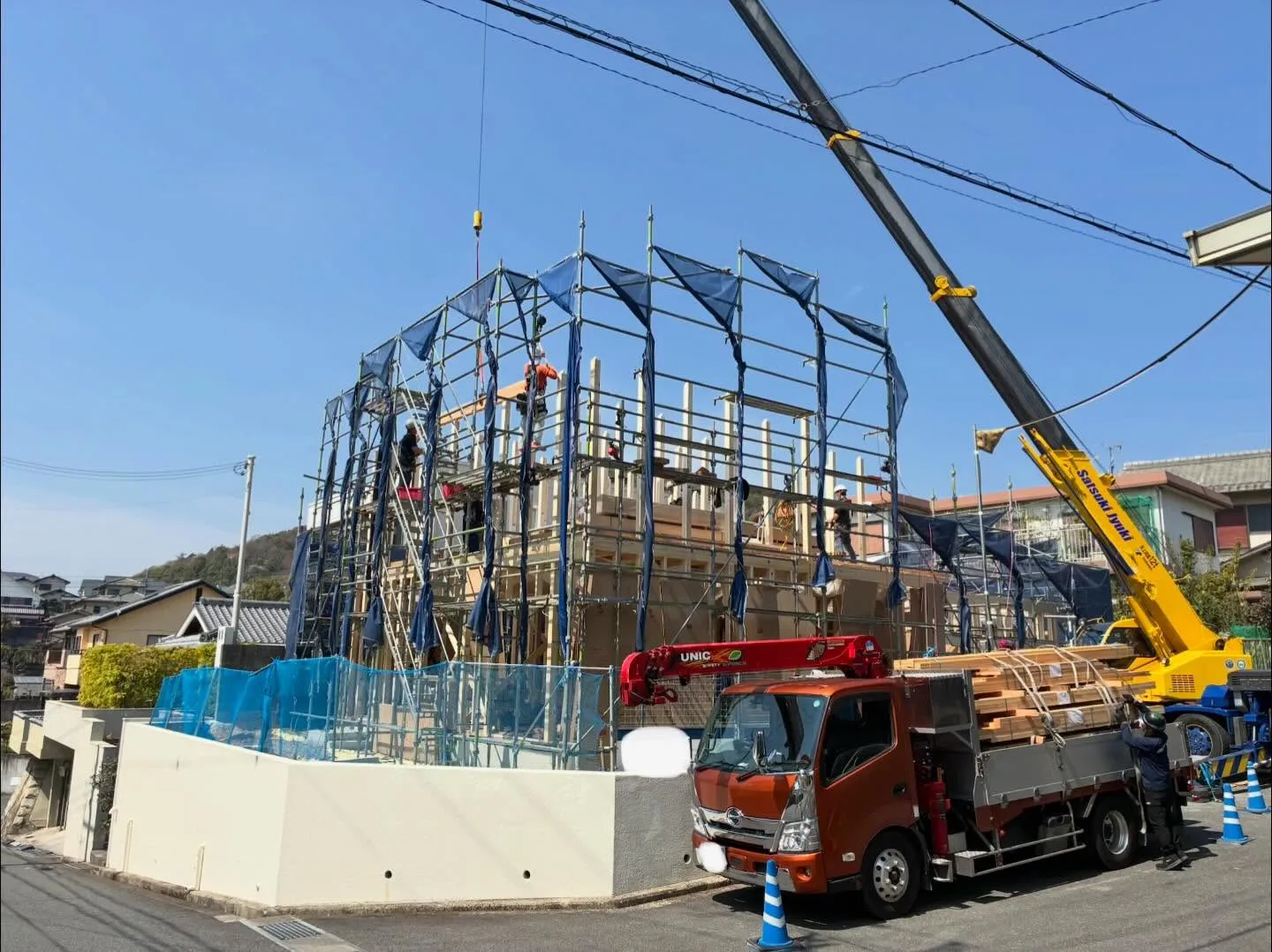 新年度初上棟工事‼️